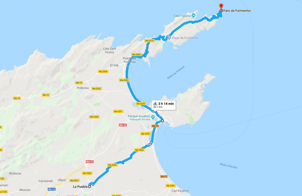 Cycling routes of Majorca