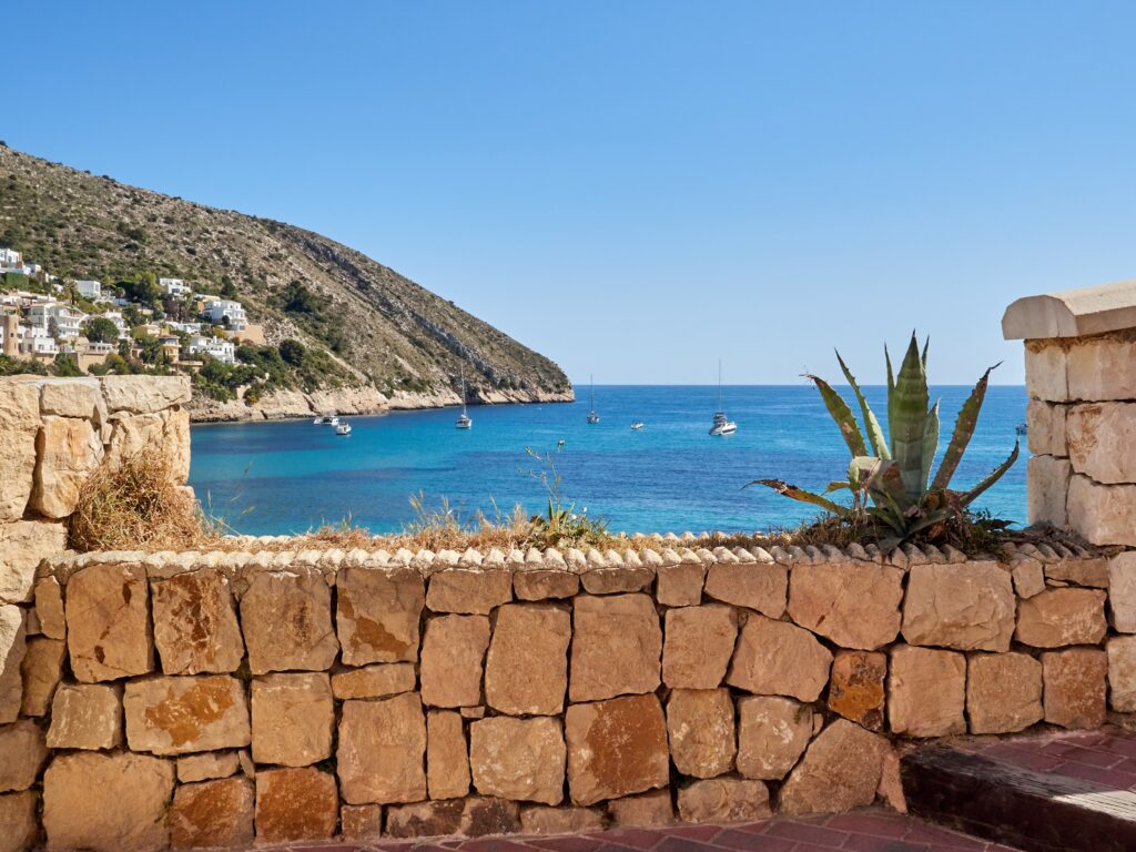 Vistas a la playa de Moraira